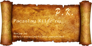 Paczolay Kilény névjegykártya